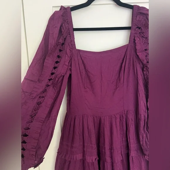 cleobella purple dress Kaiya Midi Dress xs azalea